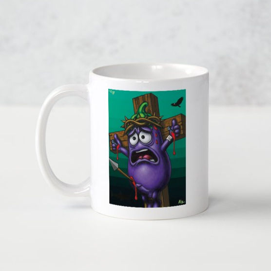 Eggplant Jesus Mug