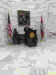 Speaker at the MLK program at the State Capitol