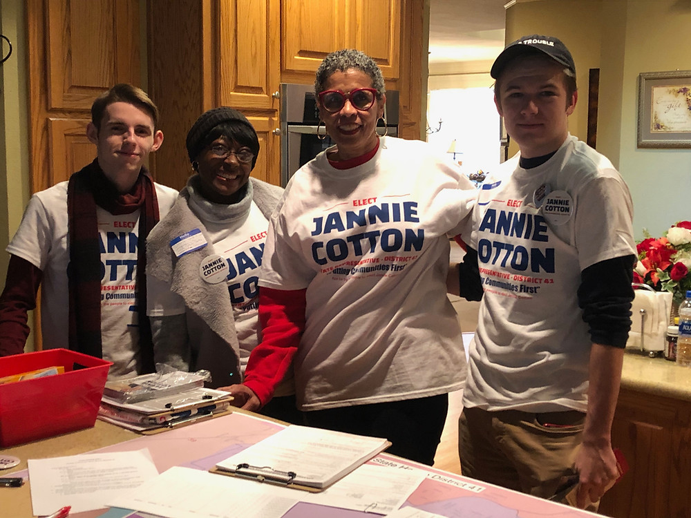 Candidate Jannie Cotton and Team Jannie