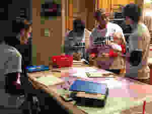 Candidate Jannie Cotton and Team Jannie having fun preparing for the day's canvassing.