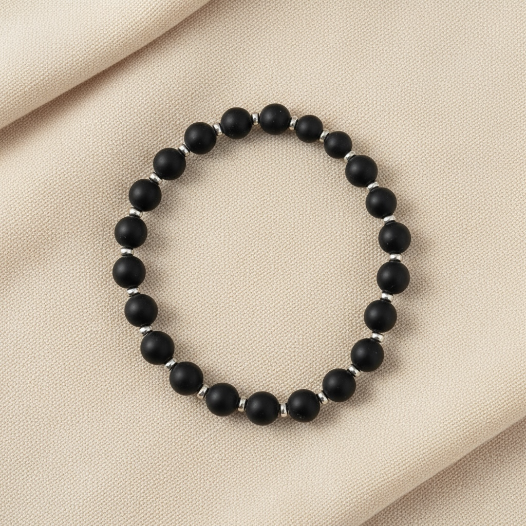 Edelsteinarmband Obsidian Kugeln