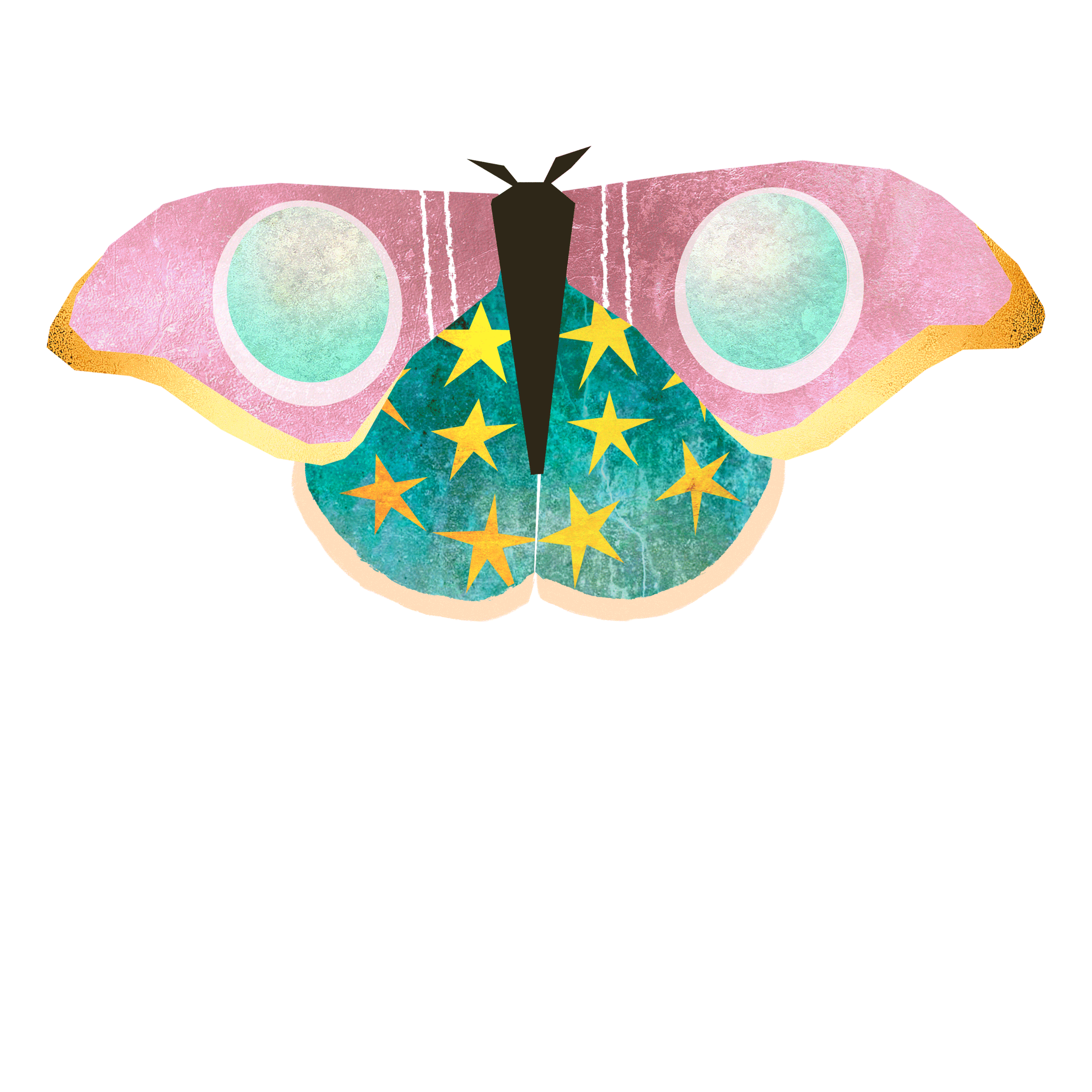 animated butterfly moth stickers digital art