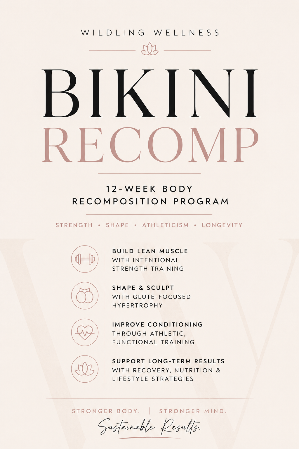 Bikini Recomp: 12-Week Body Recomposition Program.