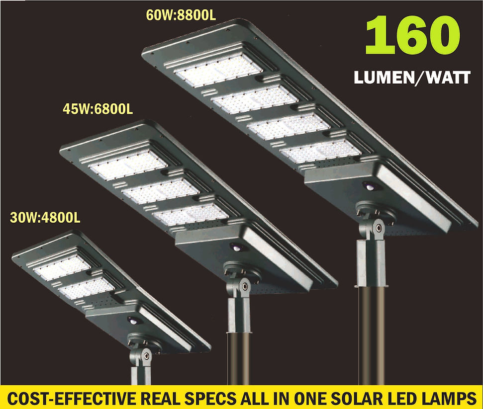 Cost effective 160 L/W solar led lamps