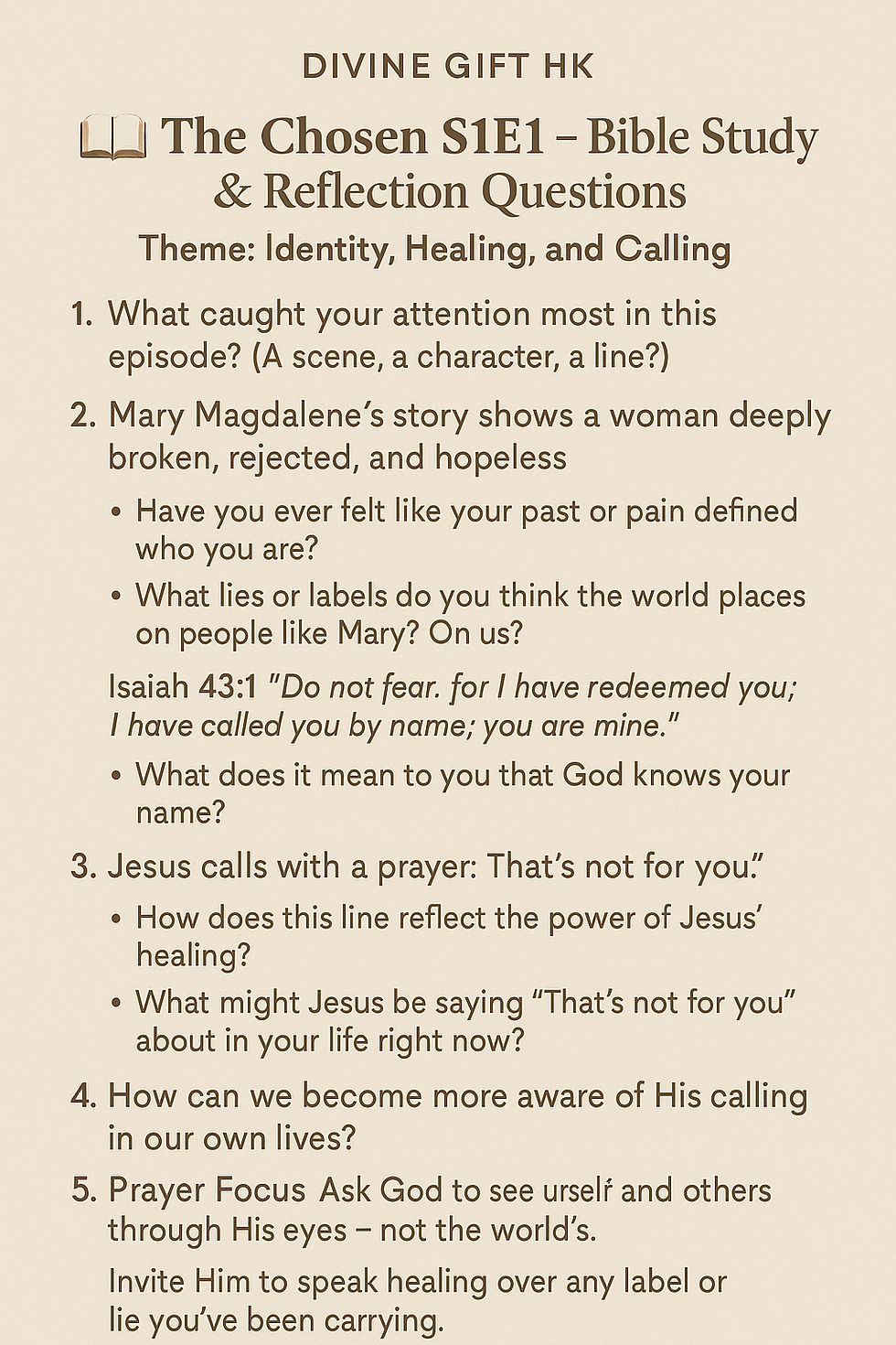 Bible study Fun movie night reflection questions