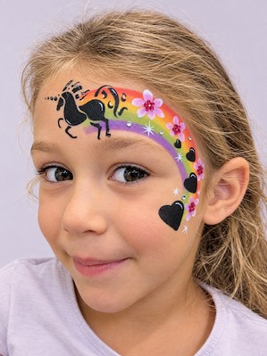 Création de maquillage enfant sur le thème de la licorne