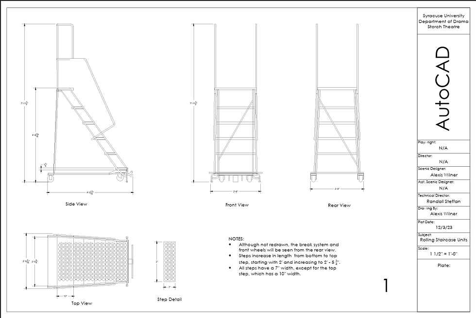 Rolling Staircase Unit