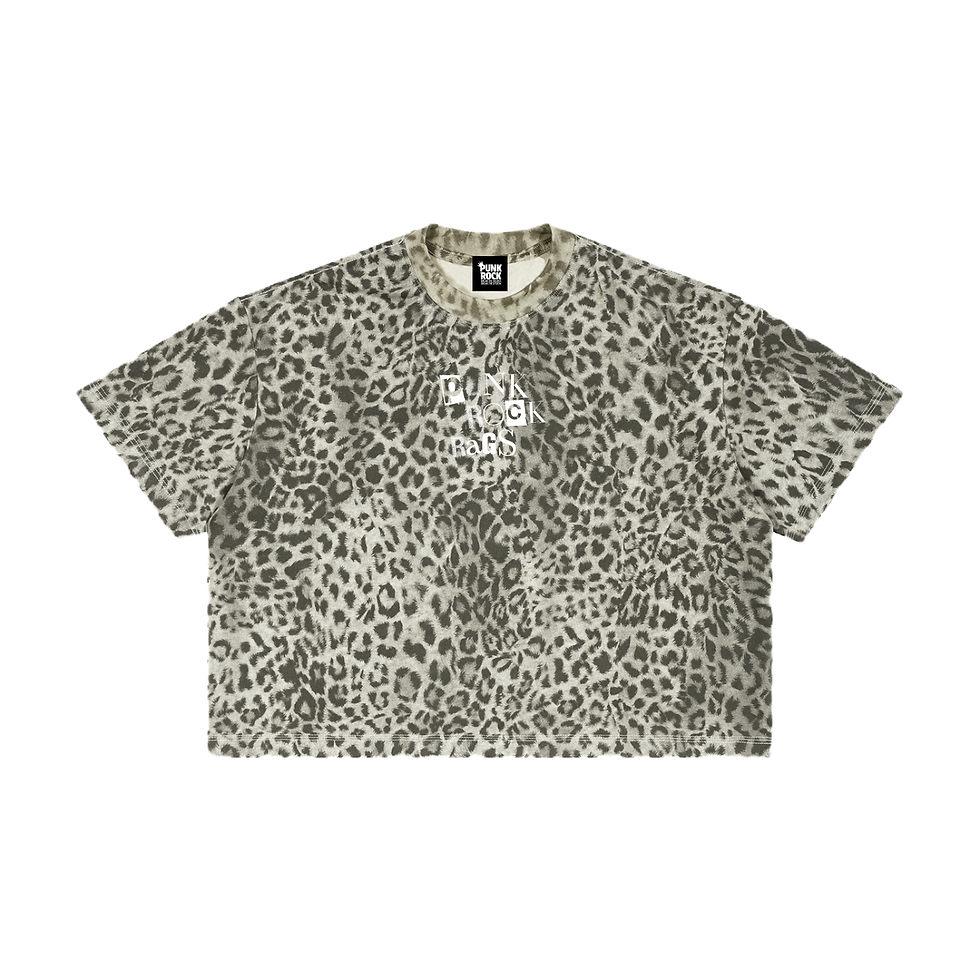 Thumbnail: PRR LOGO Unisex Leopard Print Boxy T-Shirt