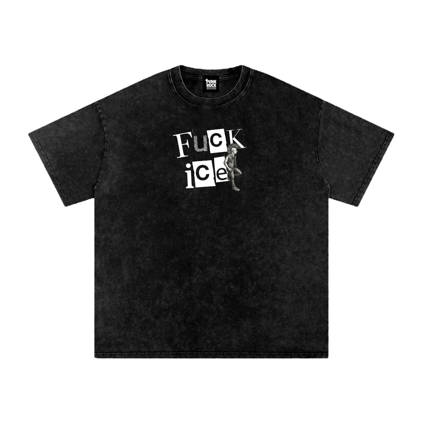 F-ICE Snow Washed Oversized Cotton T-Shirt