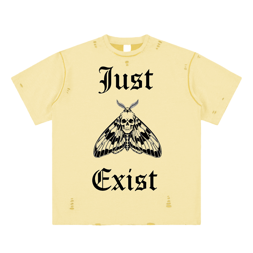 Thumbnail: Just Exist Hand-frayed Reversible T-shirt