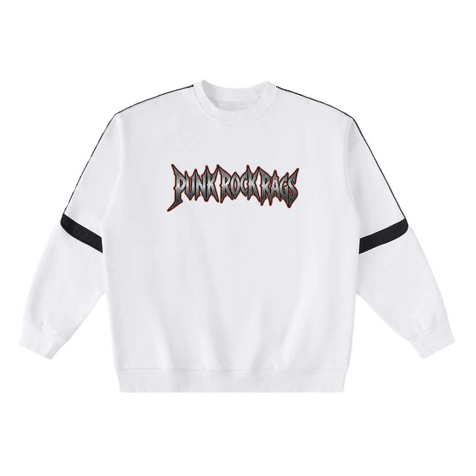 Thumbnail: Metal Logo Oversized Crewneck Taped Sweatshirt