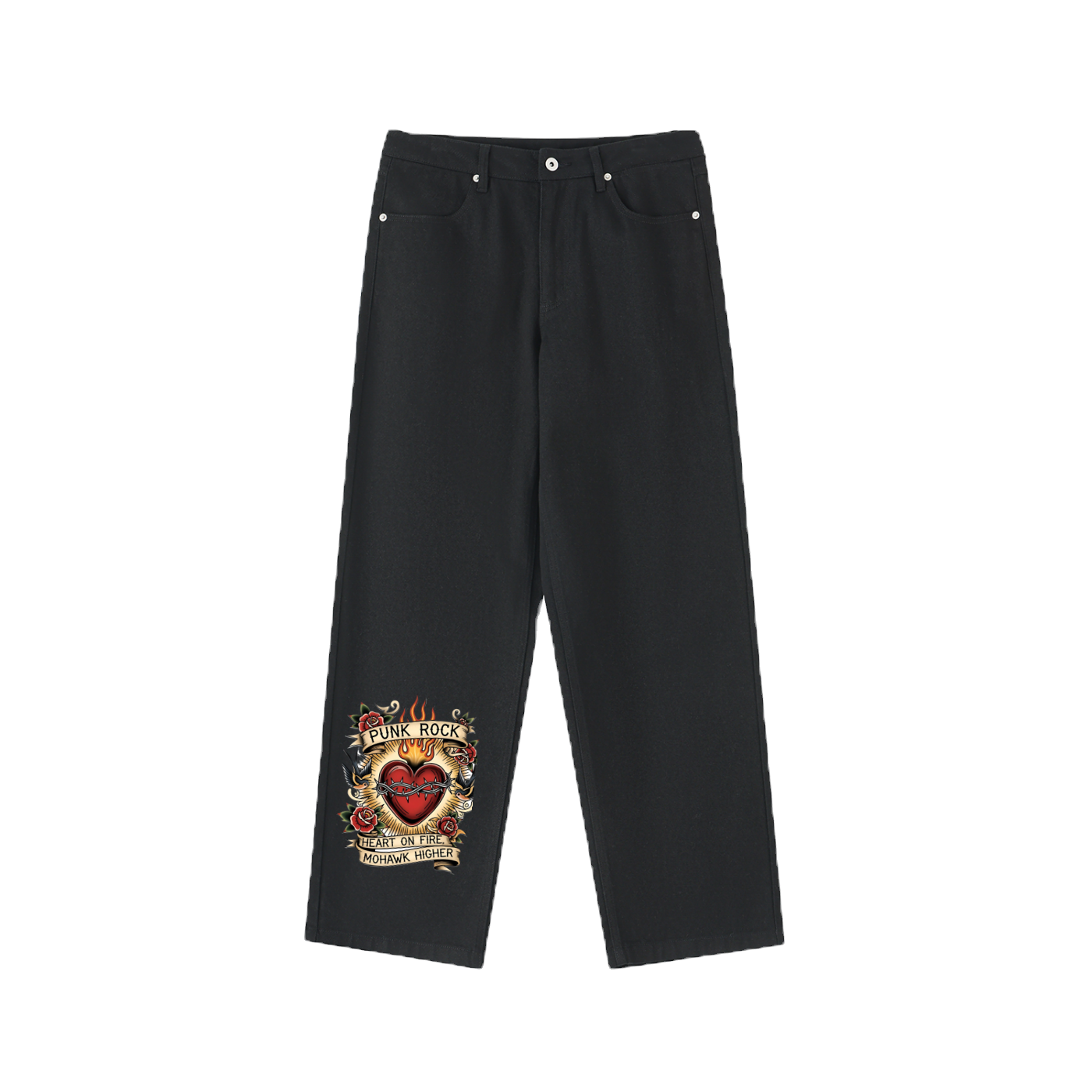 Sacred Punk Heavyweight Cotton Straight-Leg Pants