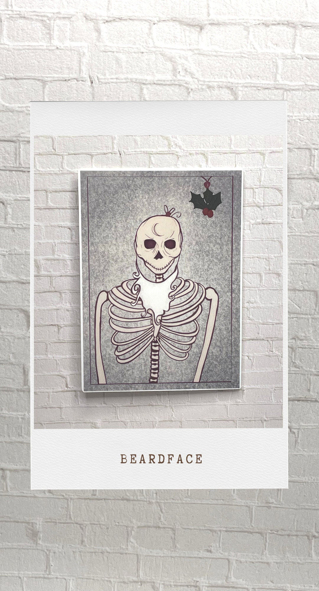 BeardFace Large Glossy Vinyl Sticker