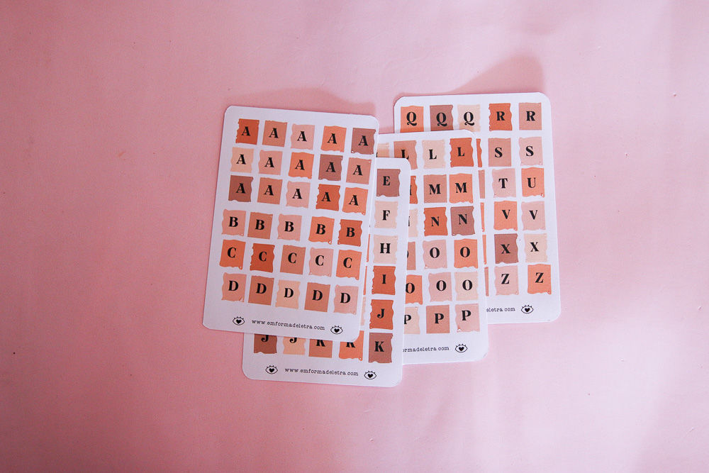 Kit Recortes Alfabeto - Adesivo