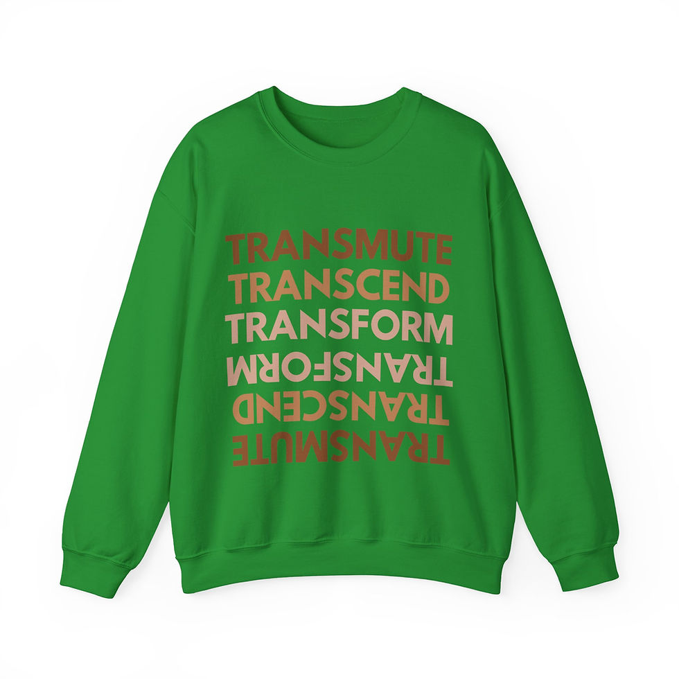 Thumbnail: TRANSMUTE TRANSCEND TRANSFORM Unisex Heavy Blend™ Crewneck Sweatshirt