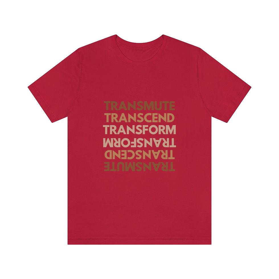 Thumbnail: TRANSMUTE TRANSCEND TRANSFORM Unisex Tee