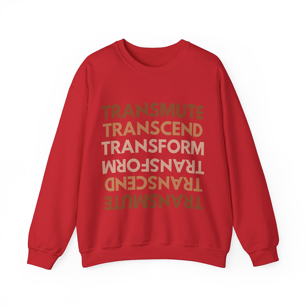 Thumbnail: TRANSMUTE TRANSCEND TRANSFORM Unisex Heavy Blend™ Crewneck Sweatshirt