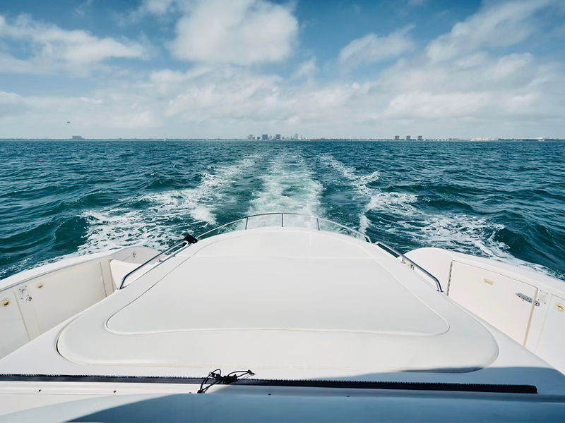 60ft Searay yacht rental Miami - galley kitchen for catered yacht events