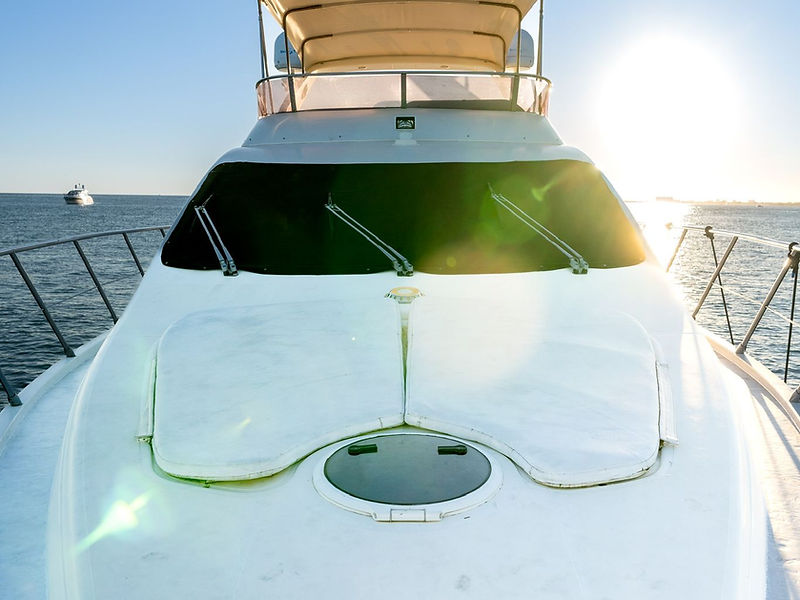 57ft Azimut yacht rental Miami - comfortable lounge area for group celebrations