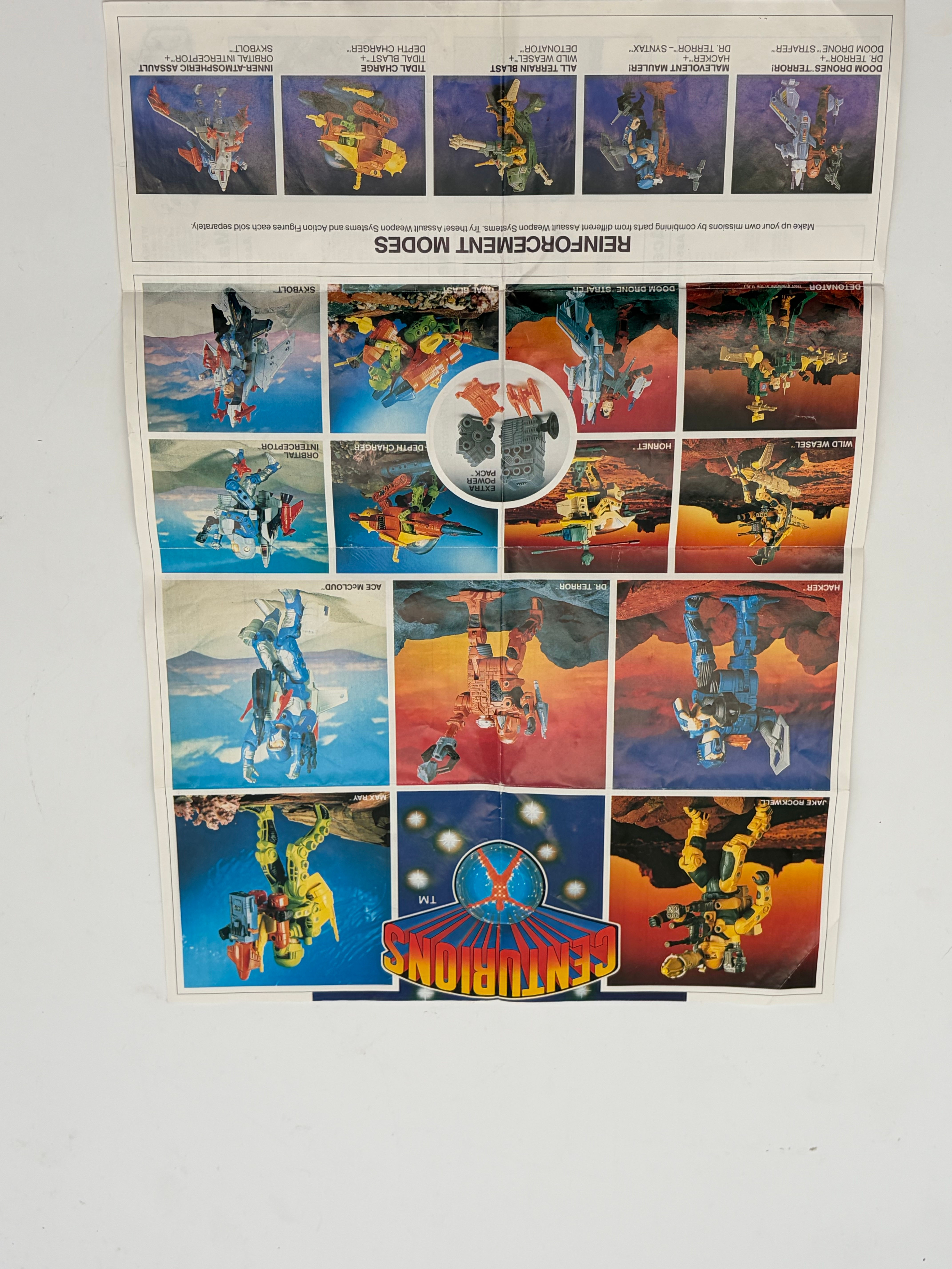 Centurions Instructions Poster Kenner 1986