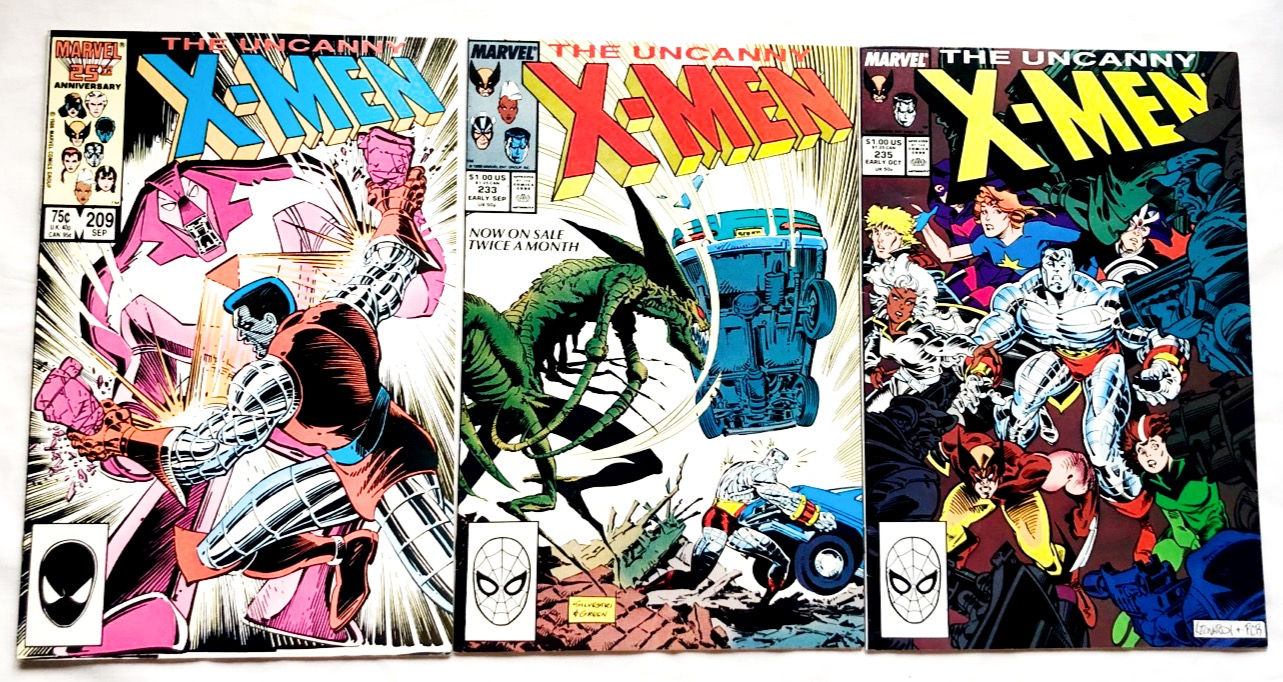 Marvel The Uncanny X-Men Comic Set #209 #235 #233