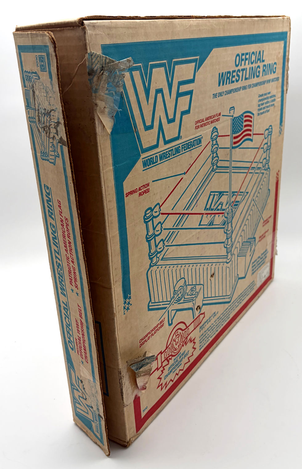 Thumbnail: WWF Wrestling Ring With Case No Instructions Hasbro 1991