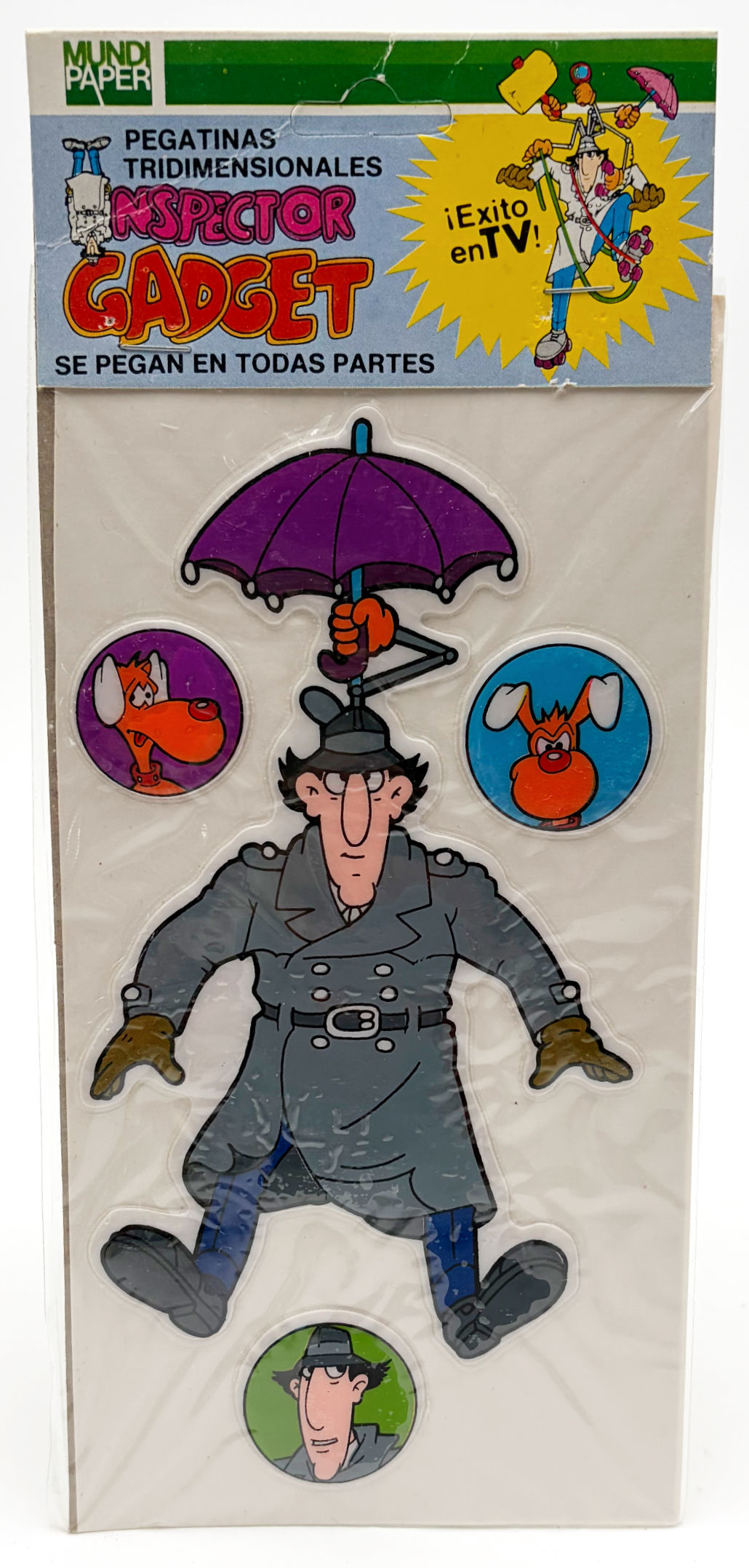 Inspector Gadget Puff Stickers Mundi Paper 1983 S