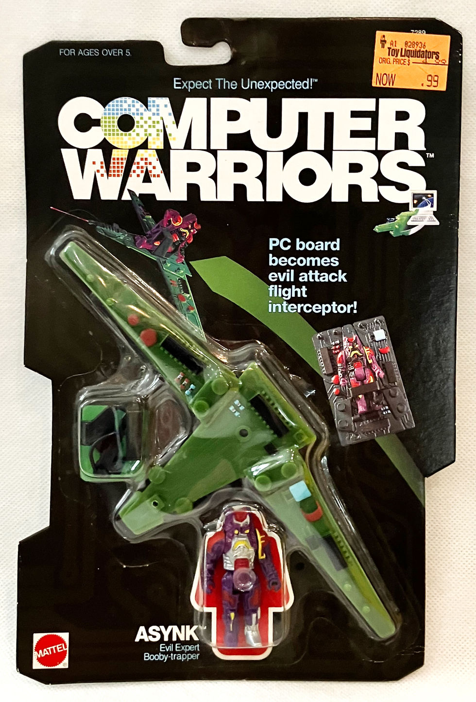 Thumbnail: Computer Warriors Asynk Mattel 1989 B