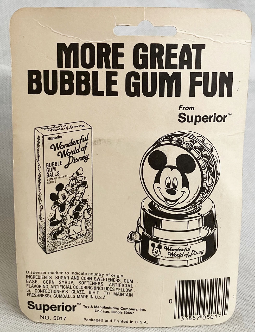Thumbnail: Wonderful World Of Disney Gumball Pocket Pack Goofy Superior 1986