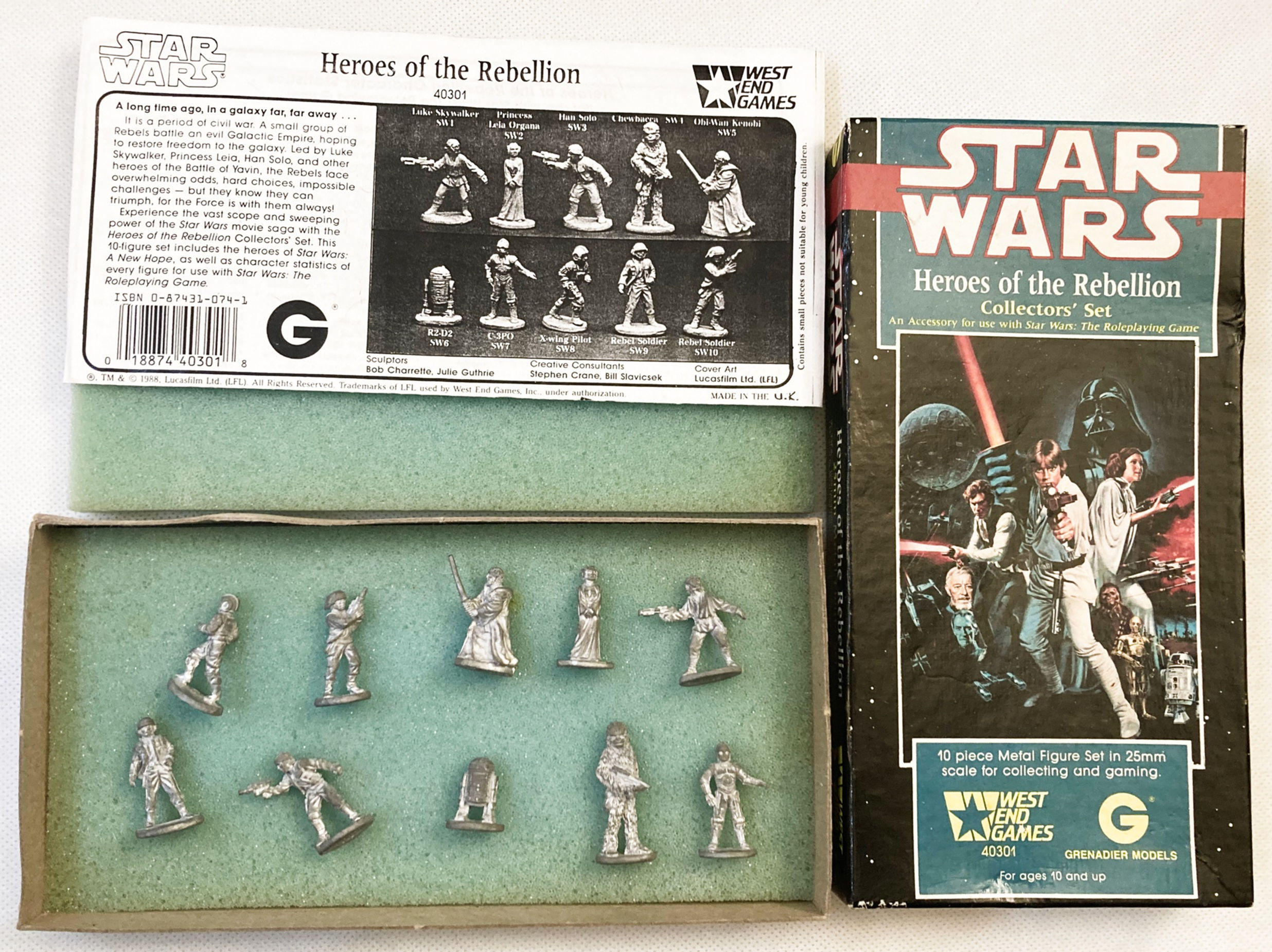 Star Wars Heros Of The Rebellion Collectors Set West End Games 1988