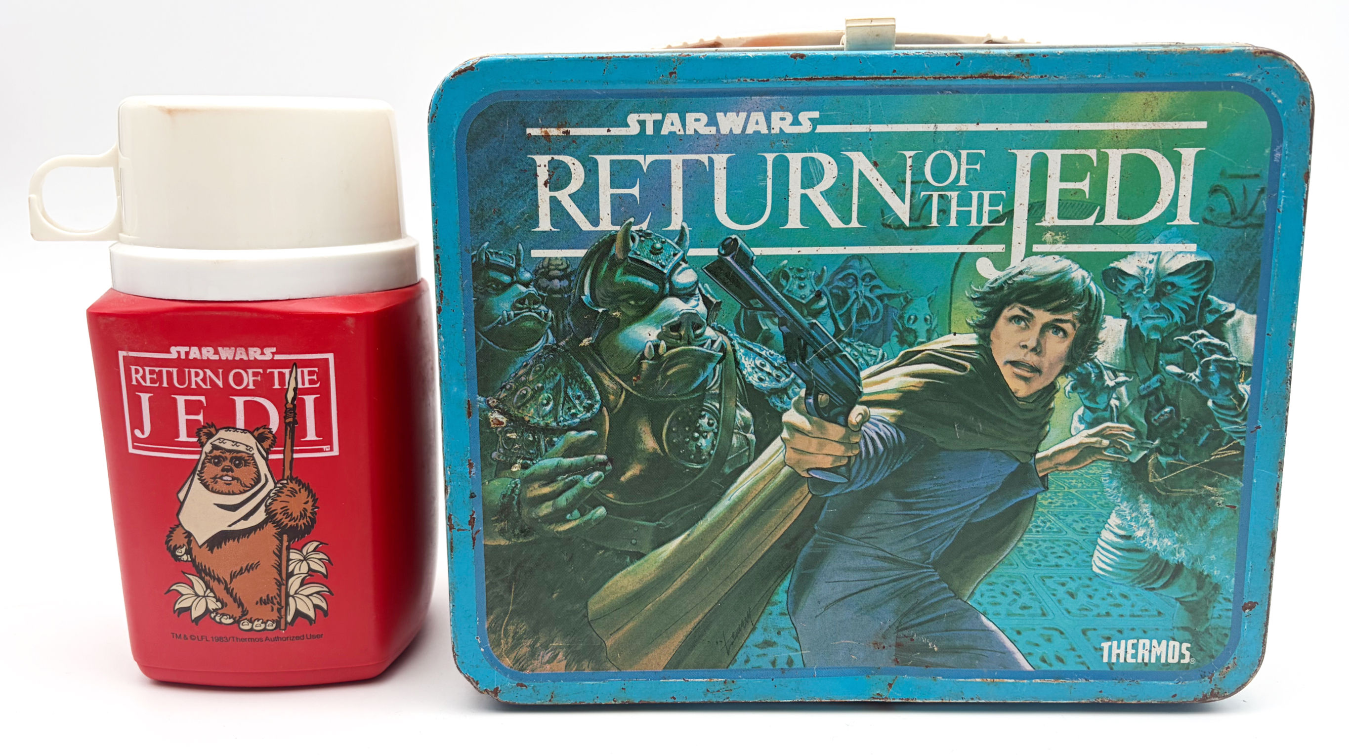 Star Wars Return Of The Jedi Lunch Box & Thermos 1983 S