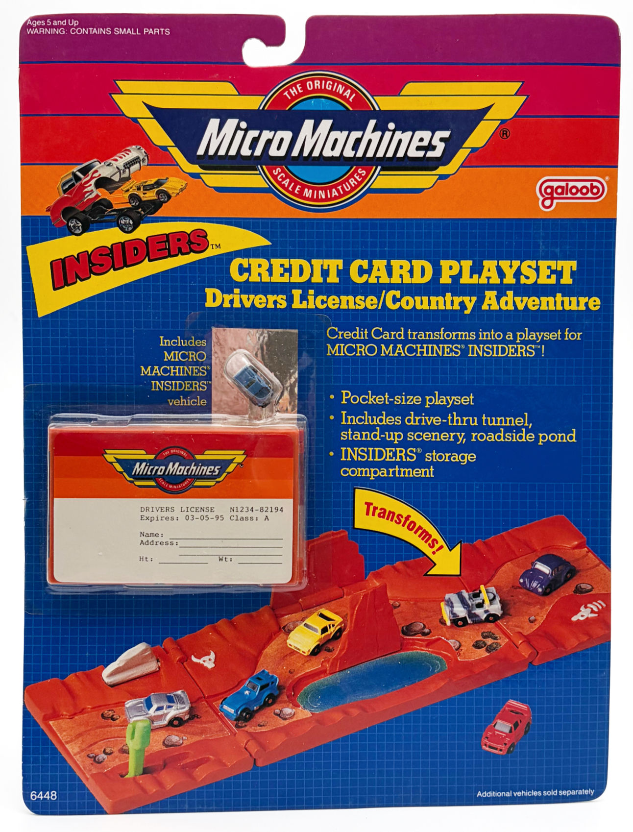 Micro Machines Credit Card Travel Club Playset Galoob 1990 S