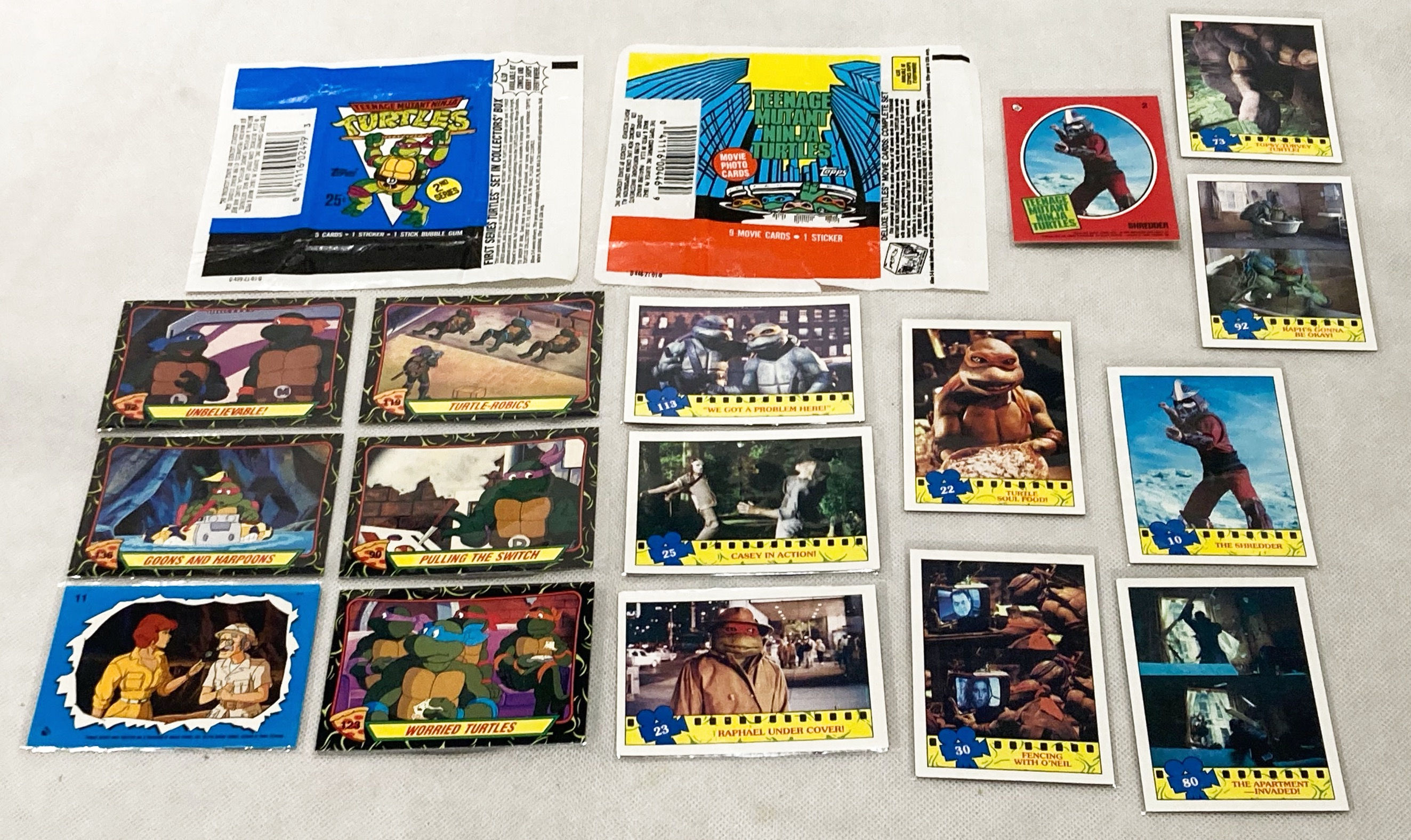 Teenage Mutant Ninja TurtlesTrade Card Set And Wax Covers  Topps 1991