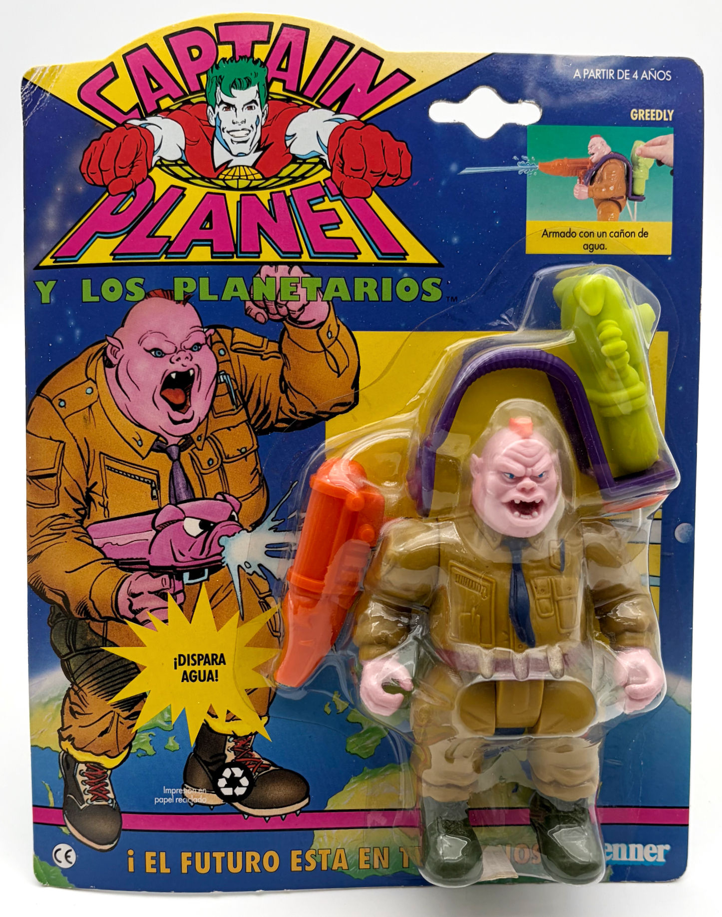 Captain Planet Hoggish Greedly Kenner 1991 M