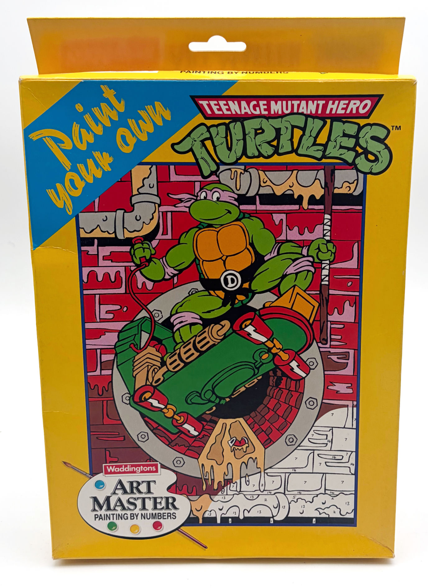 Teenage SuntanNinja Turtles Paint Your Own Art Master Unused Waddingtons 1989