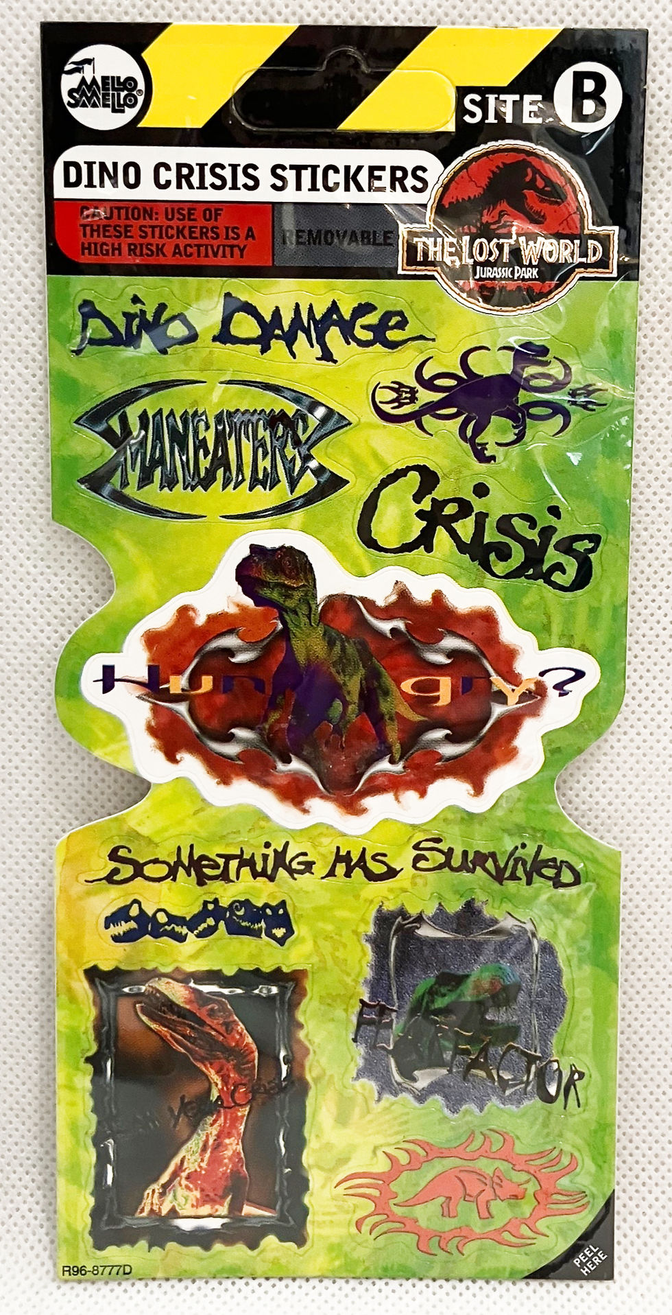 Thumbnail: Jurassic Park The Lost World Dino Crisis Stickers Mello Smello 1997