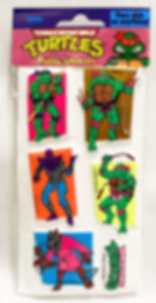 Teenage Mutant Hero Turtles Puffy Stickers Derforn 1989
