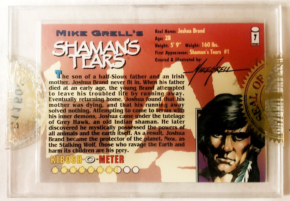 Thumbnail: Wizard Magazine Limited Edition Sealed Gold Promo Card Shaman'sTears 1992