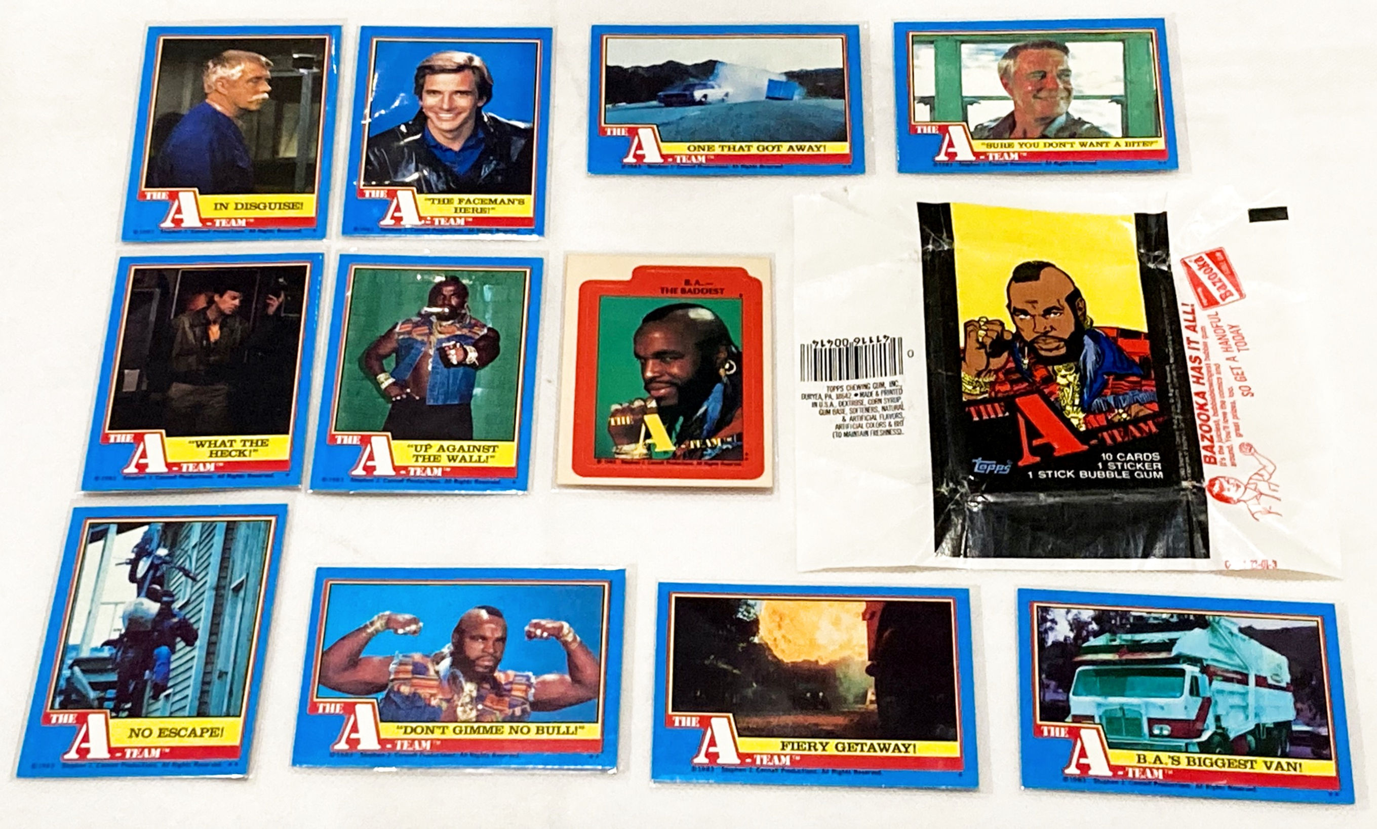 A-Team Trade Card Sticker And Wax Cover Set Topps 1990