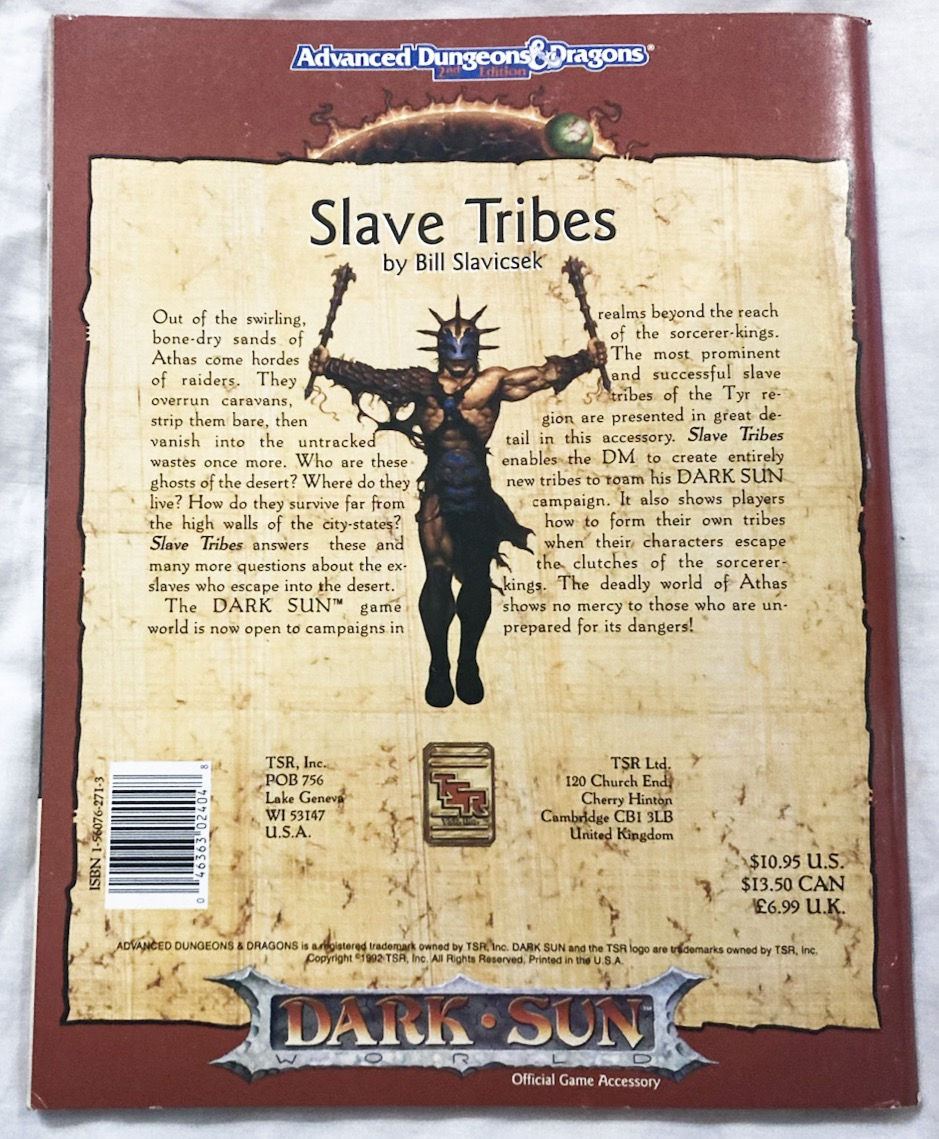 Thumbnail: Advanced Dungeon & Dragons Dark Sun Slave Tribes TSR 1991