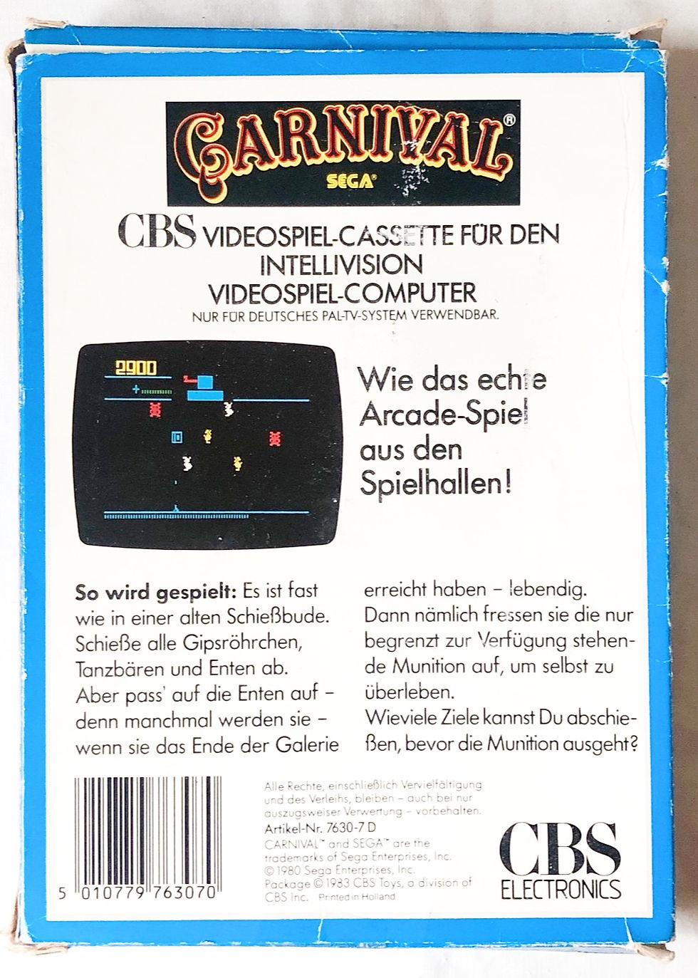 Thumbnail: Carnival Intellivision Intelligent Television Germany (PAL) Sega 1980