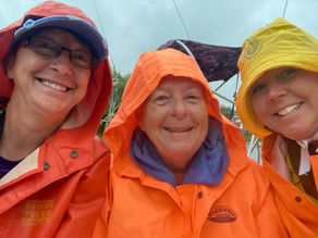 Hanging out in the rain on Gypsy Wind