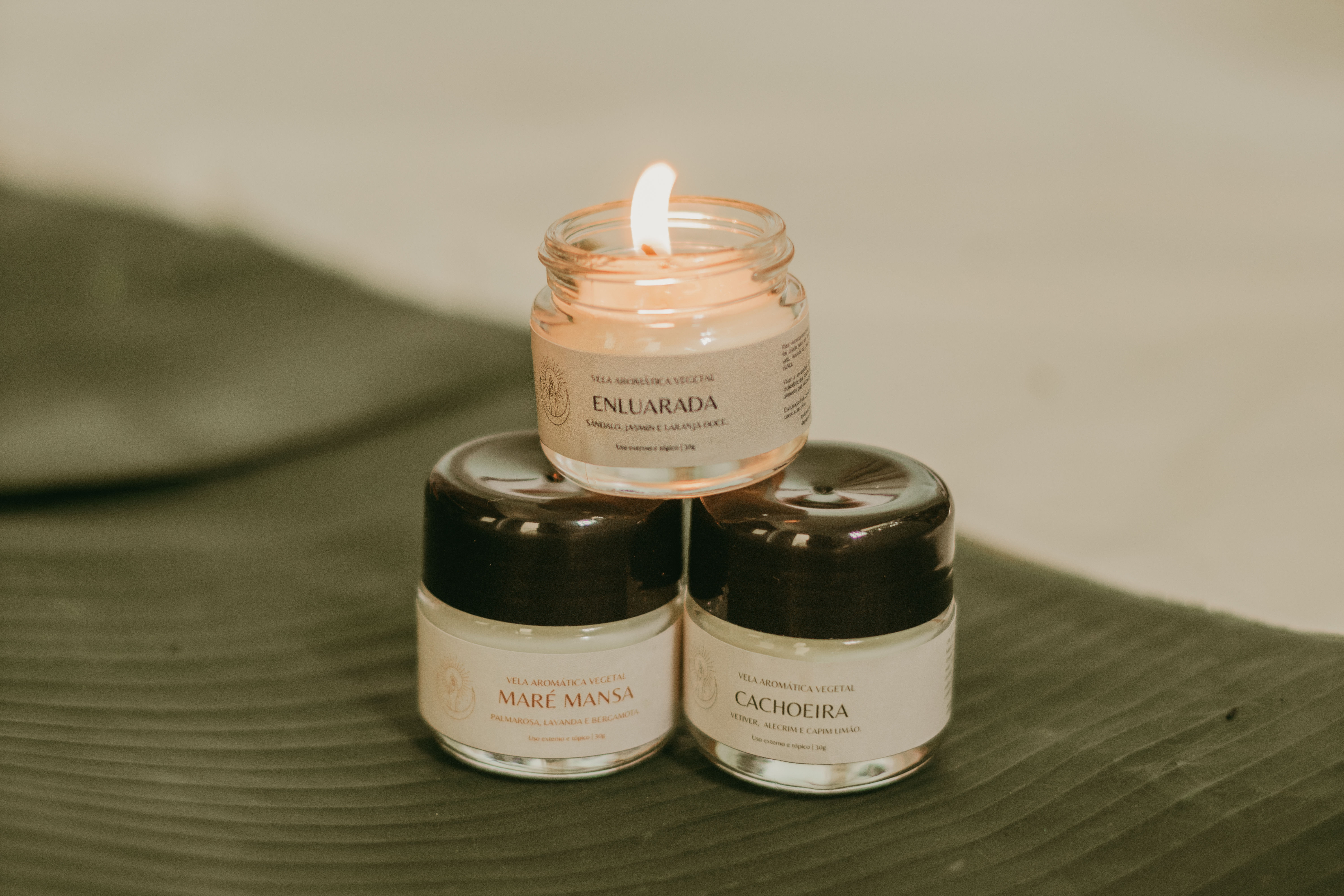 Vela aromática vegetal de massagem 