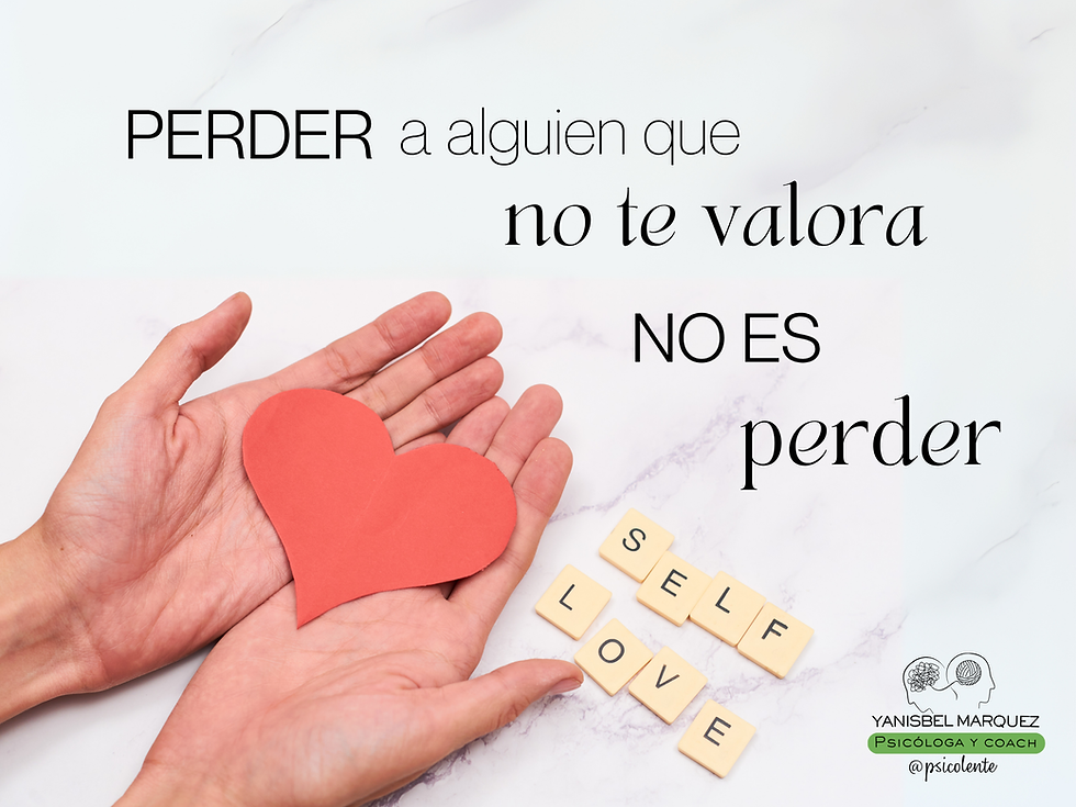 Amor propio, perder a alguien que no te valora, no es perder