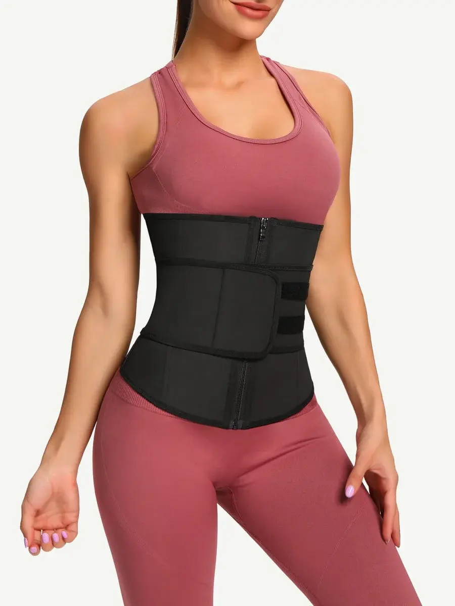 Thumbnail: The Bodi8 7 Steel Bones Adjustable Latex & Zipper Waist Cincher