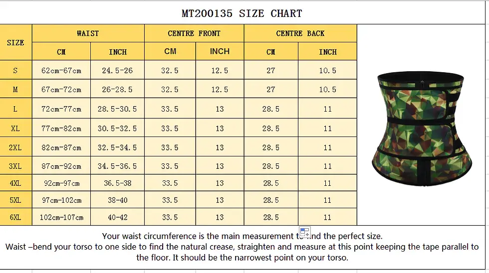 Thumbnail: The Bodi8 Three Layer Camo  Latex Waist Trainer 