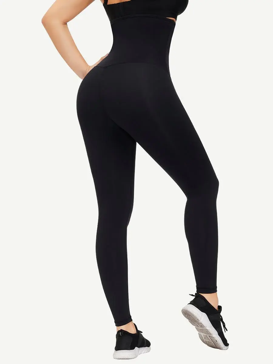 Thumbnail: The Bodi8 3 Hook Adjustable  High Waist  Slimming yoga Leggings  
