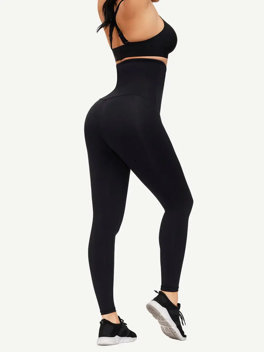 Thumbnail: The Bodi8 3 Hook Adjustable  High Waist  Slimming yoga Leggings  