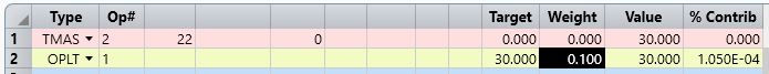 Zemax Merit Function Operands TMAS and OPLT