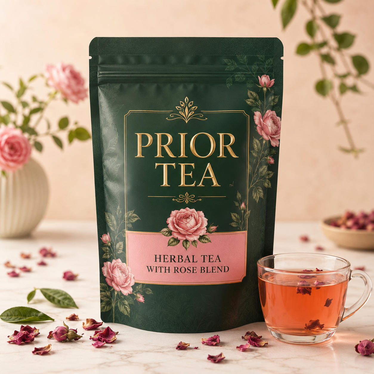 Herbal tea with Rose Blend